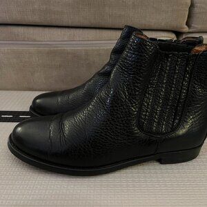 Madewell Chelsea Ankle Boots Black Pebbled Leather - Size 6.5 Women